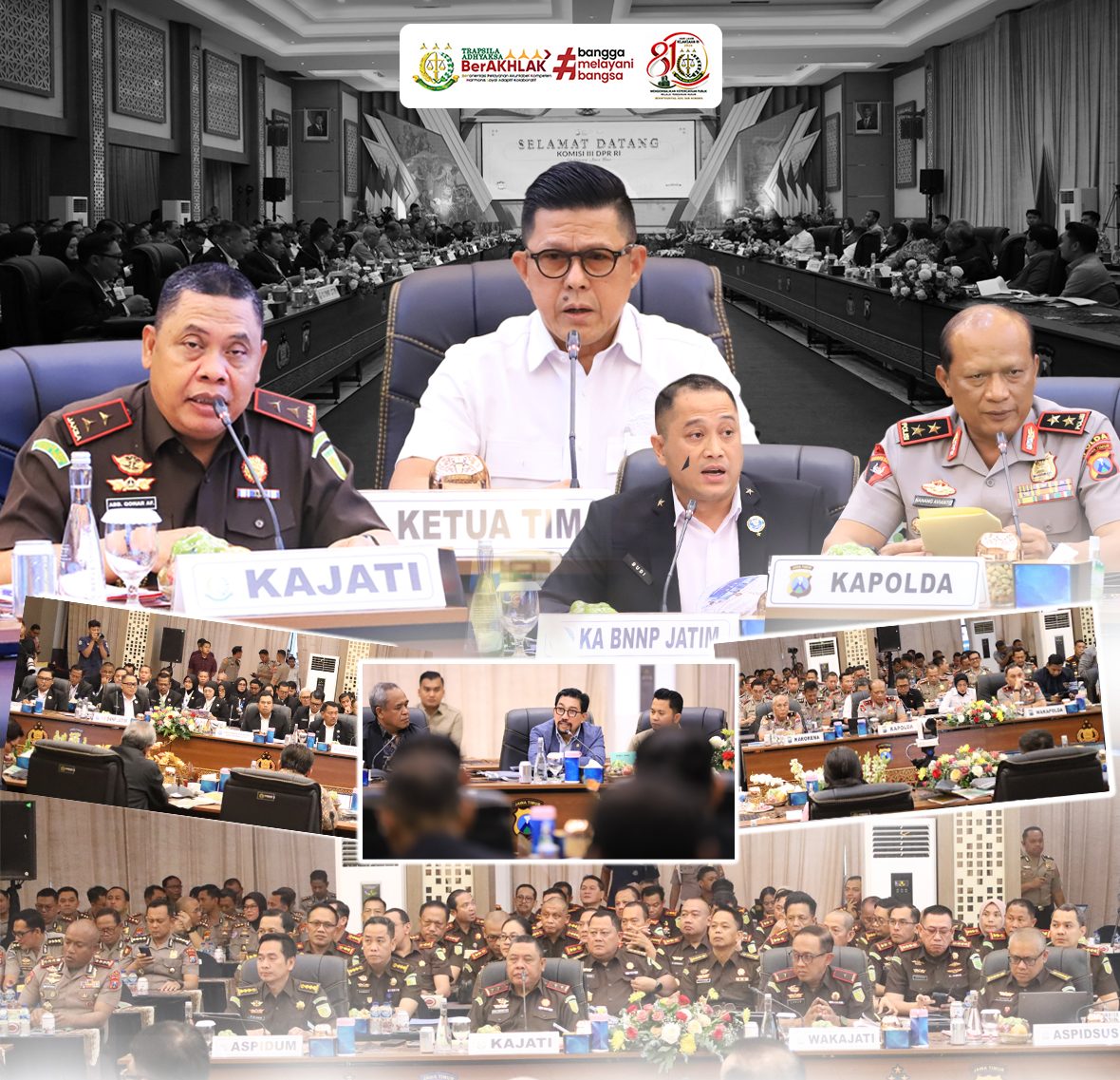 Hadiri Kunjungan Kerja Spesifik Komisi III DPR, Kajati Jatim Paparkan Kinerja dan Tantangan Penegakan Hukum