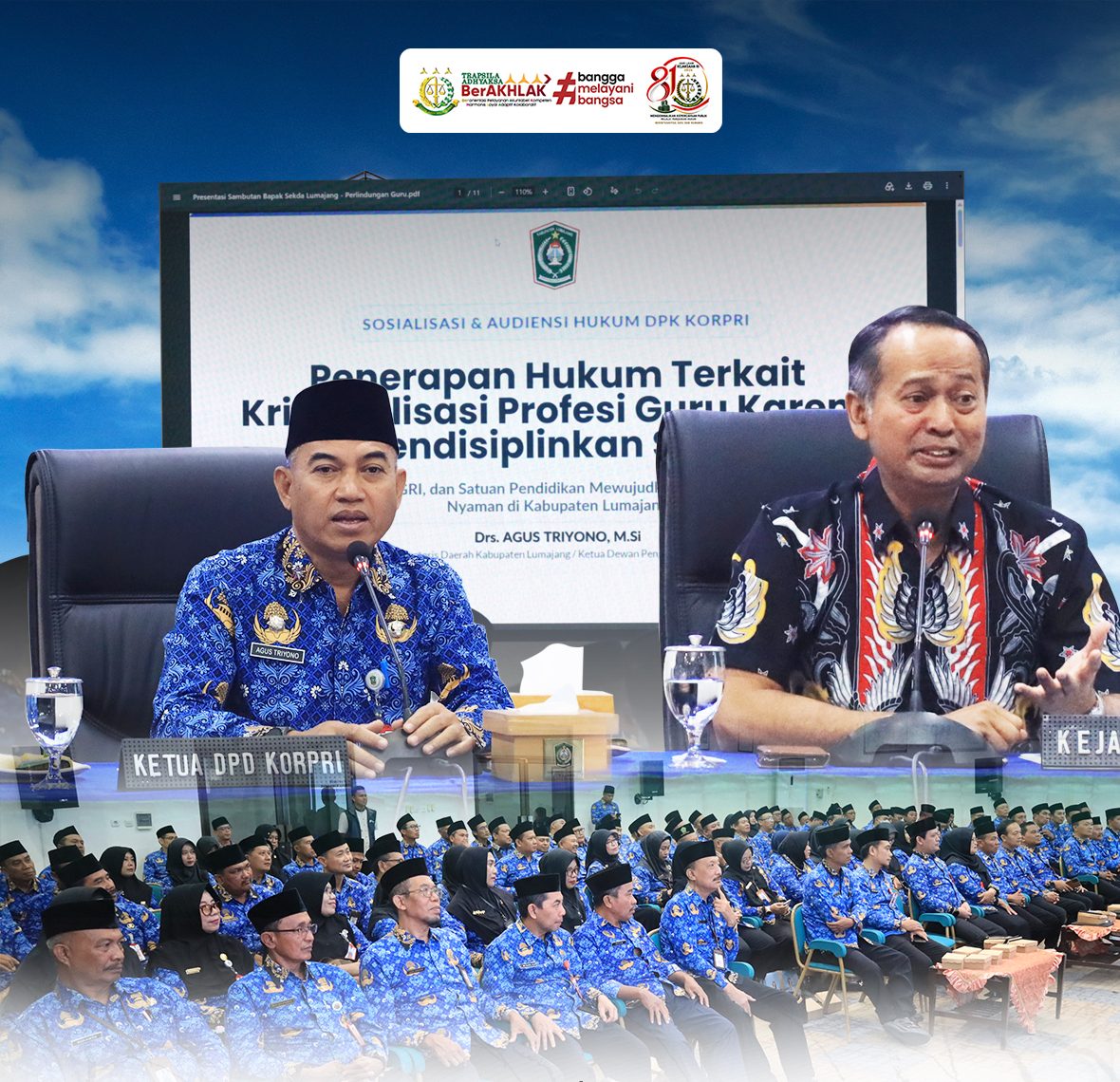 Perkuat Perlindungan Profesi Guru, Kasi Penkum Kejati Jatim Berikan Sosialisasi Hukum di Lumajang